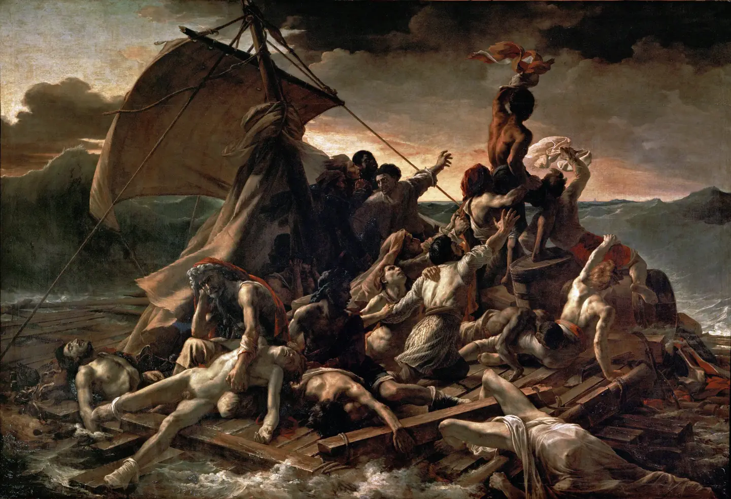 The Raft of the Medusa, a visual metaphor for the chaos of running a service business without a proper system, juggling multiple disconnected tools